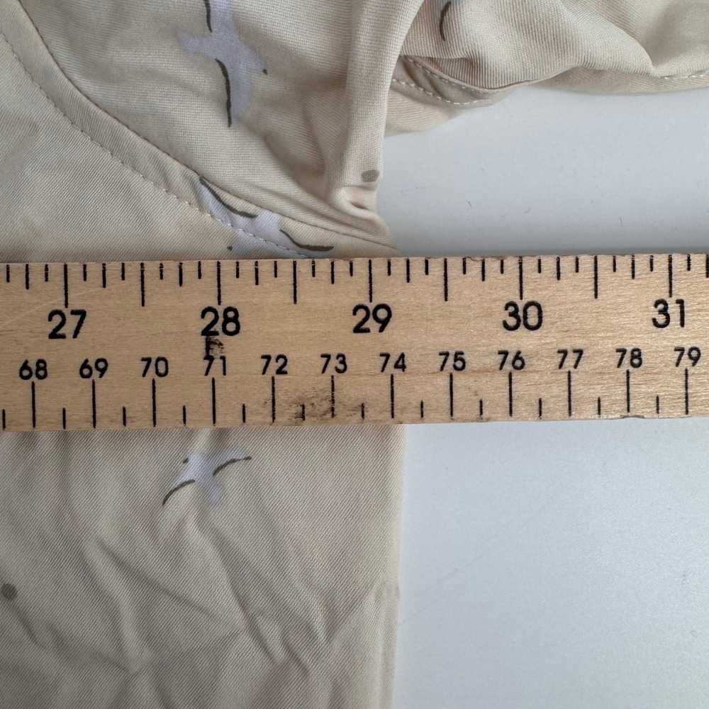 Poncho Fishing Shirt Mens 3XL Tan Seagull Print Magnetic Pockets Short Sleeve - Picture 5 of 9